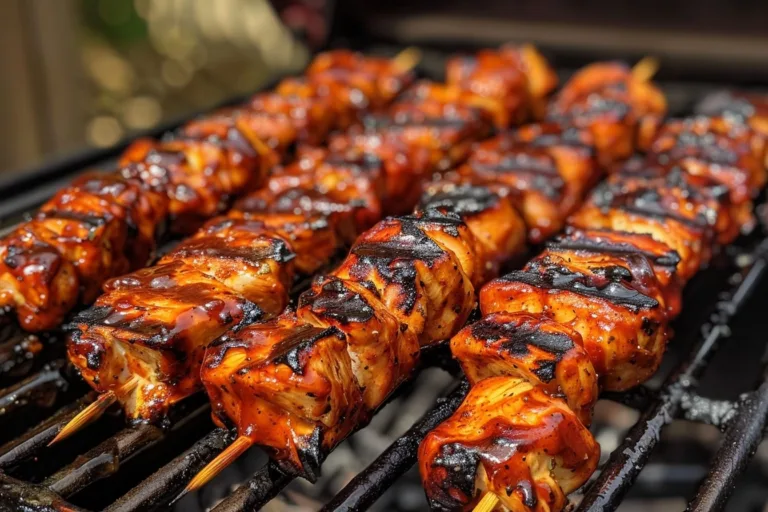 Grilled BBQ Chicken Skewers for Father’s Day