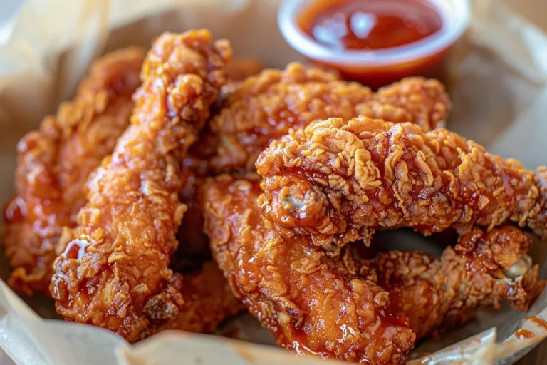 Crispy Fried Chicken Tenders with Dipping Sauce