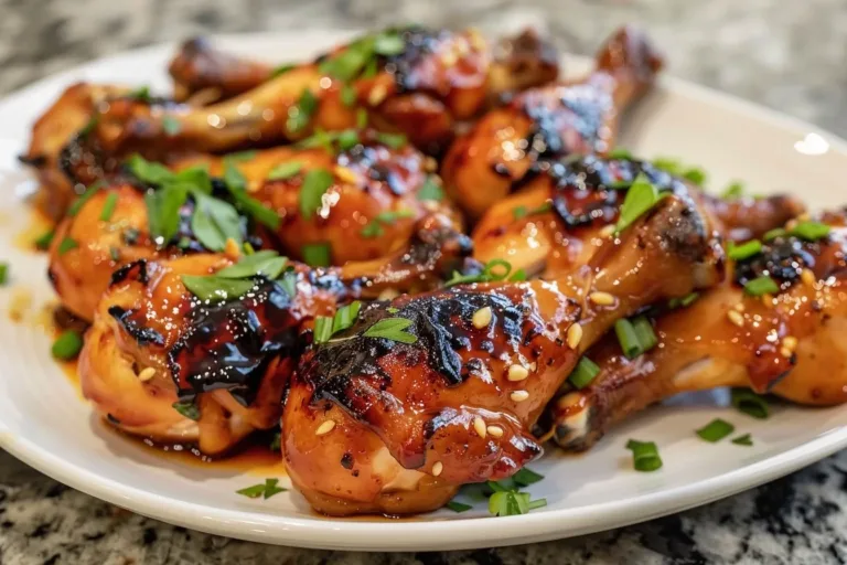 Sticky Honey Garlic Chicken Drumsticks: Crispy Baked Delight with Soy-Garlic Glaze