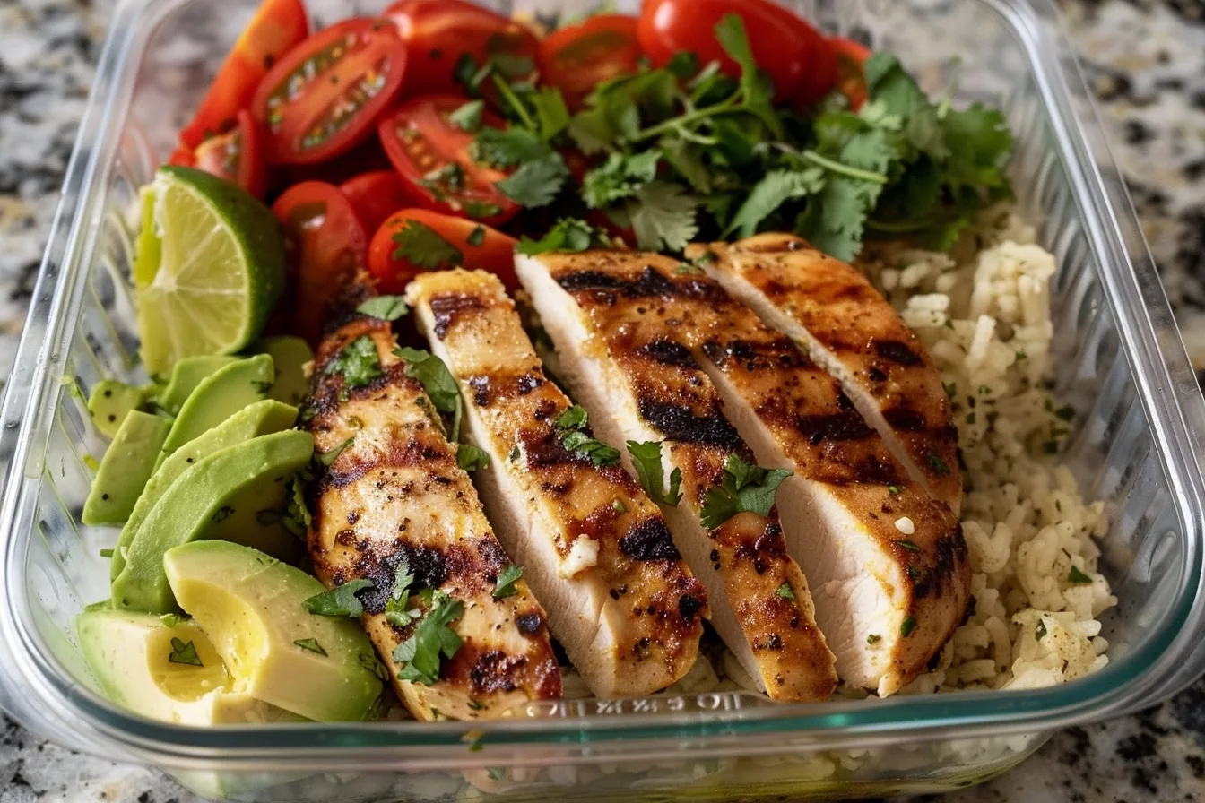 Healthy Cilantro Lime Chicken Meal Prep