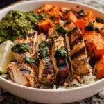 Fall Cilantro Lime Chicken Sweet Potato Bowl