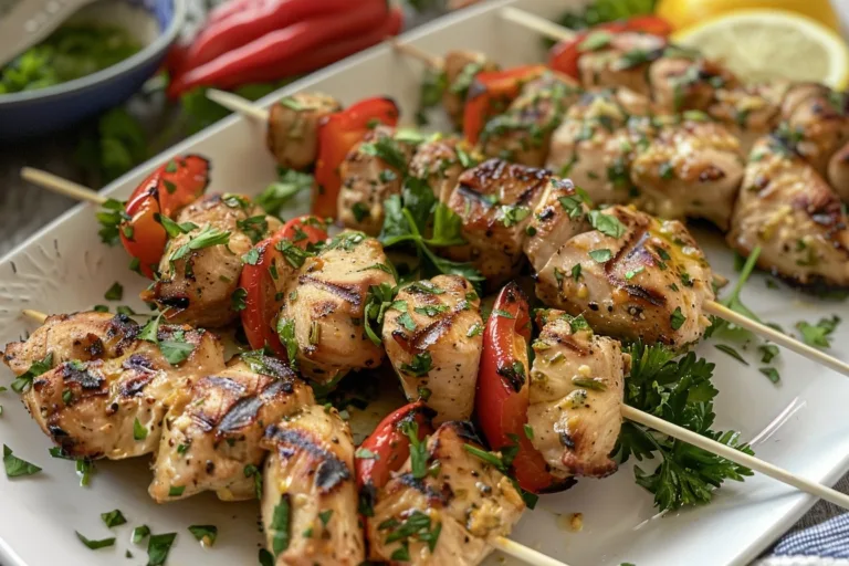 Garlic Parmesan Chicken Skewers Recipe for Flavorful Bites