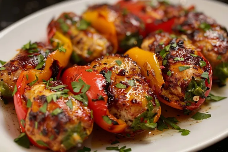 Chicken Stuffed Mini Peppers Recipe for Crispy Flavor Bites