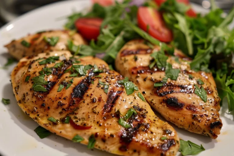 Greek Yogurt Marinated Chicken Breast with Herbs and Garlic