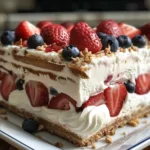 Patriotic Ice Cream Sandwich Cake Recipe: Layered Dessert Delight