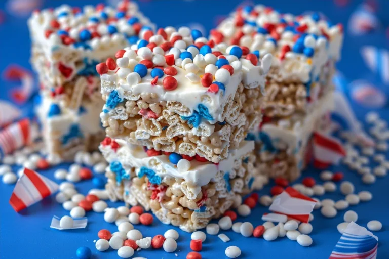 Patriotic Rice Krispie Treats Recipe | Star-Spangled Delight