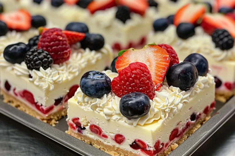 Patriotic Berry Cheesecake Bars Recipe