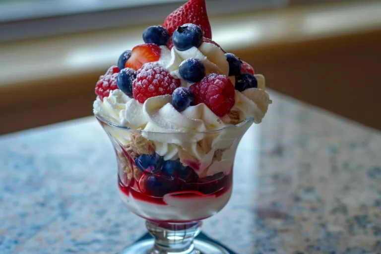 Red White and Blue Parfait Recipe | Layered Dessert Delight