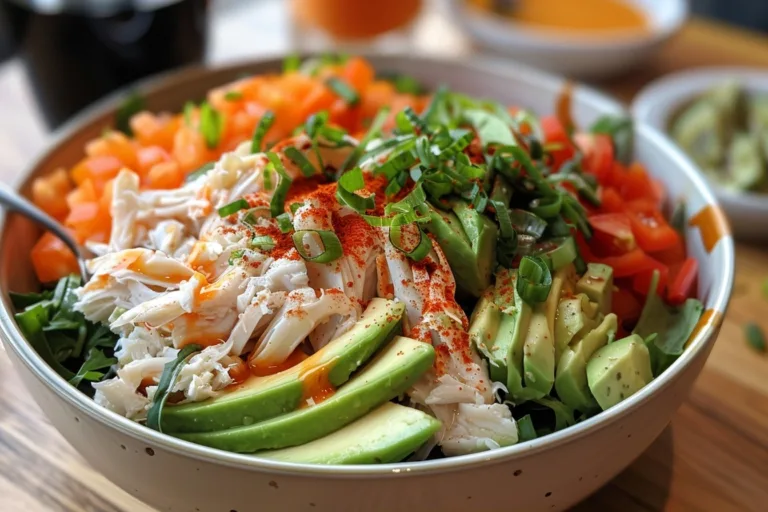 Healthy Avocado Crab Salad Bowl