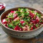 Quinoa Beet Salad Recipe with Fresh Parsley
