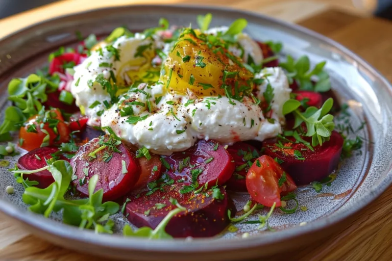 Beet Burrata Salad Recipe with Fresh Basil
