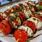 Caprese Skewers with Balsamic Glaze Recipe: Fresh, Flavorful, and Elegant