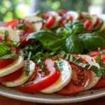 Cucumber Caprese Salad Recipe with Fresh Mozzaren