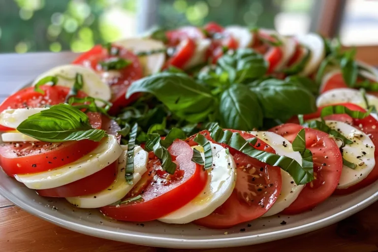 Cucumber Caprese Salad Recipe with Fresh Mozzaren