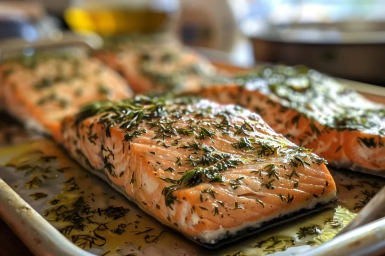 Lemon Herb Oven Baked Salmon with a Twist