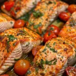 Mediterranean Baked Salmon with Tomatoes