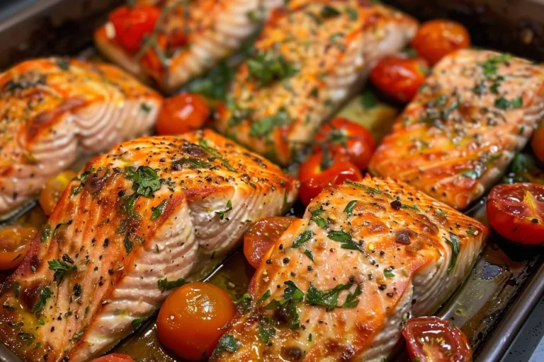 Mediterranean Baked Salmon with Tomatoes