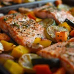 Sheet Pan Baked Salmon and Vegetables Recipe