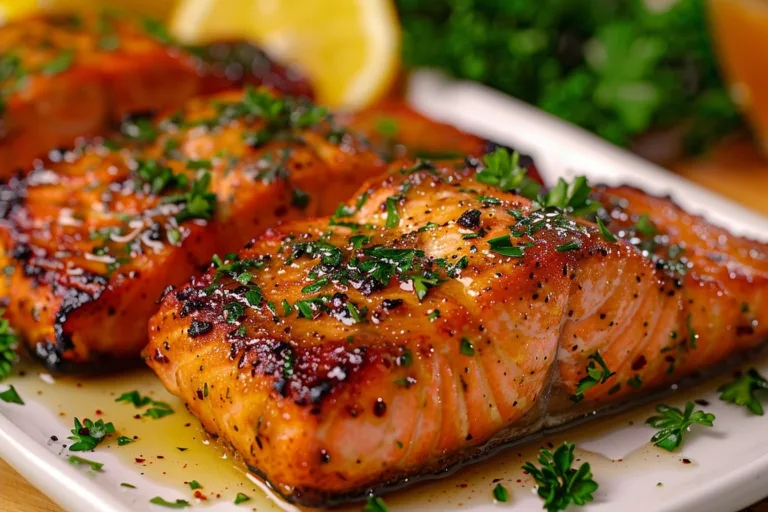 Honey Glazed Baked Salmon Fillets