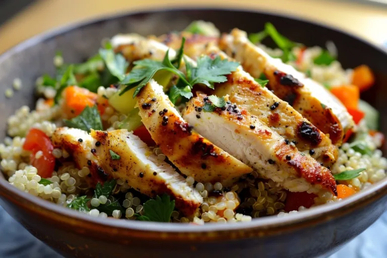 High Protein Chicken Quinoa Salad