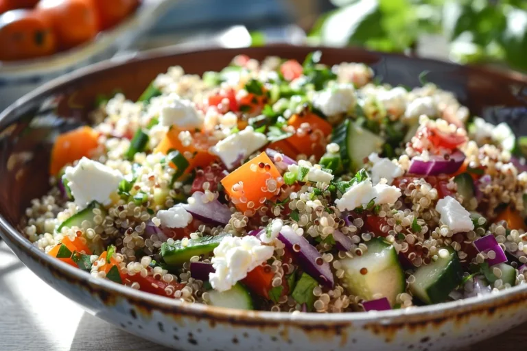 Greek Yogurt Quinoa Salad with Cucumber & Dill