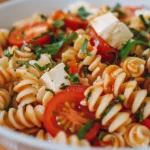 Fresh Pasta Salad with Mozzarella and Tomatoes