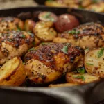 Garlic Butter Chicken and Potatoes Skillet