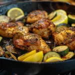 Easy Asado Chicken with Lemon Zucchini Sauté