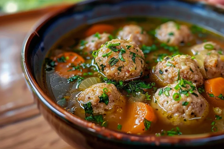 Meat ball soup recipe for a cozy dinner